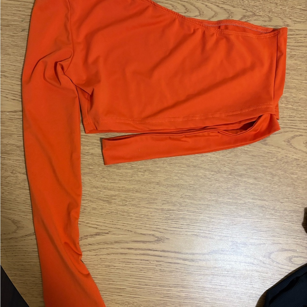 SHEIN Bold Orange Top